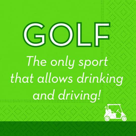 JAM Paper Golf Drink &#x26; Drive Cocktail Napkins, 40ct.
